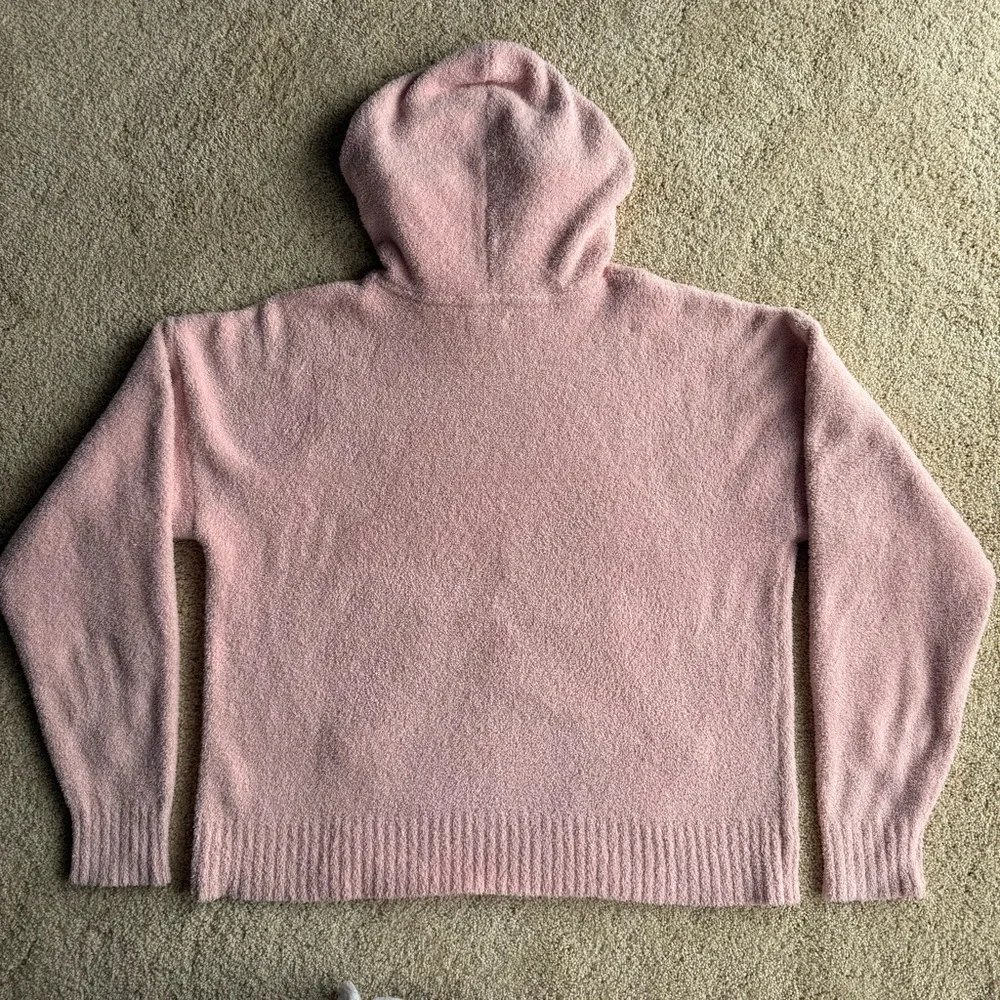 UGG Sherpa Hoodie Women’s XL Pink Plush Fleece Pullover Cozy Hooded Sweater - Picture 6 of 9